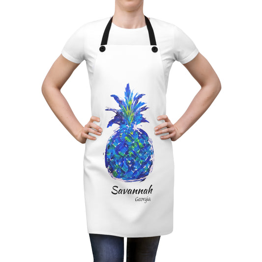 Pineapple Hug Apron - SAVANNAH, GA - Blue