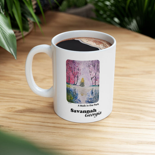 A Walk in the Park -Coffee Mug - SAVANNAH, GEORGIA  11oz