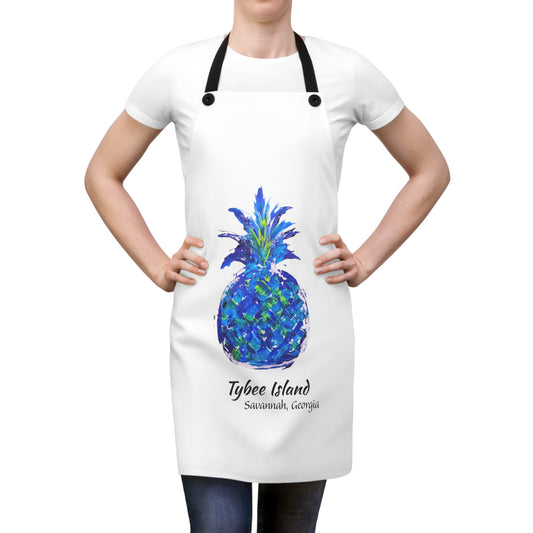 Pineapple Hug Apron - TYBEE ISLAND, SAVANNAH, GA - Blue